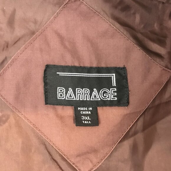 Vintage Barrage 3XL Tall Brown Lightweight Racer Bomber Jacket Pockets Full Zip - Picture 2 of 10